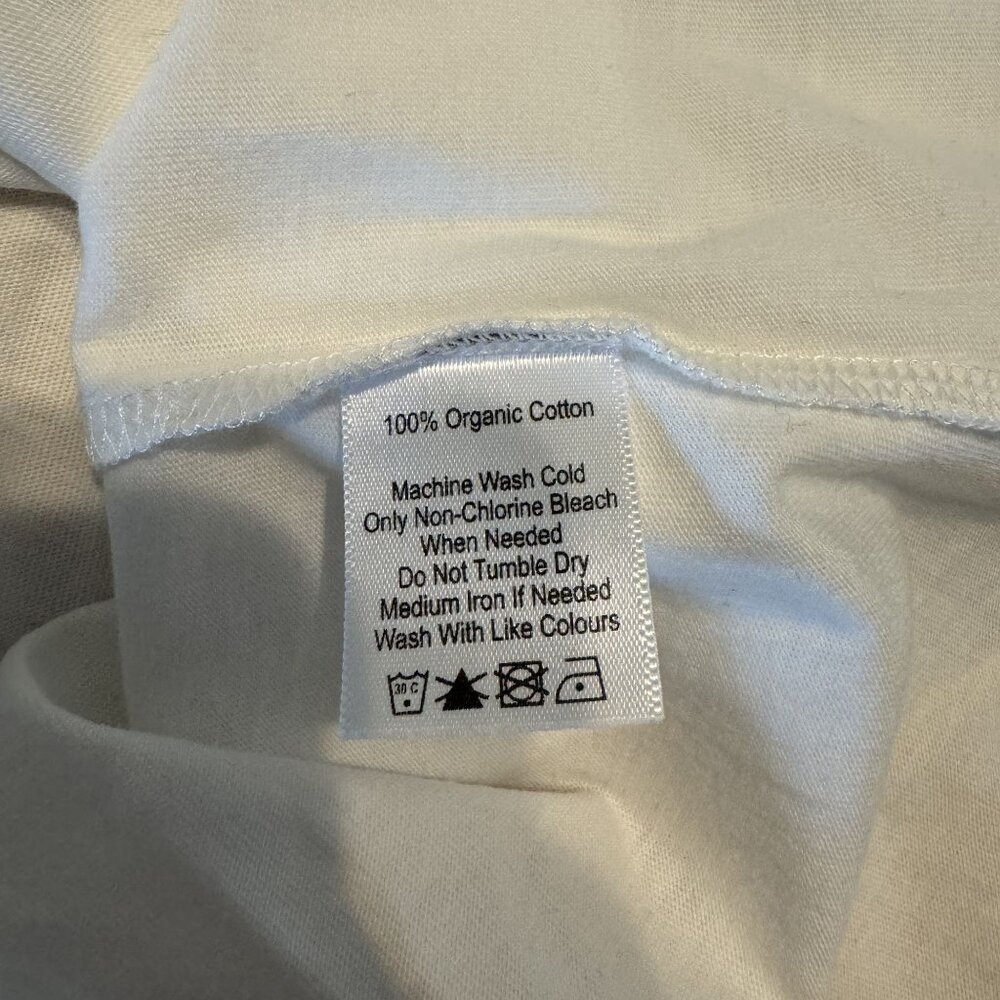 Amour Vert White Partial Button Organic Cotton Bl… - image 3